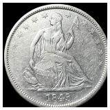 1845-O Silver Seated Liberty Half Dollar  CHOICE