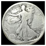 1917-D Walking Liberty Half Dollar NICELY CIRCULAT