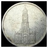 1934A Germany Silver 5 Reichsmark