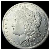 1892-CC Silver Morgan Dollar NEARLY UNCIRCULATED