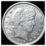 1899 Barber Silver Quarter CHOICE AU