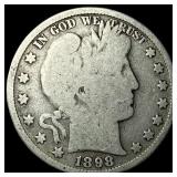 1898 Silver Barber Half Dollar HIGH GRADE