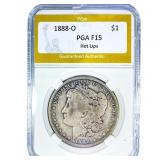 1888-O Morgan Silver Dollar PGA F15 Hot Lips