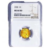 1930 Wheat Cent NGC MS66 RD