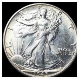 1945-S Silver Walking Liberty Half Dollar UNCIRCUL