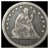 1877-CC Silver Quarter Dollar LIGHTLY CIRCULATED