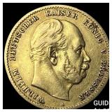 1873A Prussia Gold 10 Mark KM 502