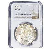 1886 Morgan Silver Dollar NGC MS63