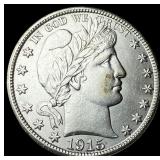 1915-D Silver Barber Half Dollar CLOSELY  UNCIRCU