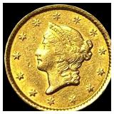 1851 Gold $1 Type 1 Liberty Head CLOSELY UNCIRCULA