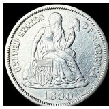 1890 Seated Liberty Dime CLOSELY UNCIRCULATED