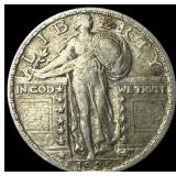 1925 Standing Liberty Silver Quarter NEARLY  UNCI