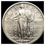 1917 Type 1 Standing Liberty Quarter CLOSELY  UNC