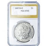1887/6-O Morgan Silver Dollar PGA XF45