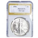 1991 Silver Eagle PGA MS70