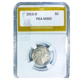 1913-D Buffalo Nickel PGA MS65