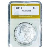 1884-S Morgan Silver Dollar PGA AU55