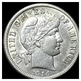 1914 Barber Dime CLOSELY UNCIRCULATED