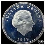 1979 Netherlands Antilles Silver 25 Gulden Proof