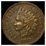 1875 Indian Head Cent NEARLY UNCIRCULATED