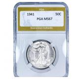 1941 Walking Liberty Half Dollar PGA MS67