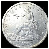 1877 Silver Trade Dollar NEARLY UNCIRCULATED