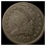 1809 Classic Head Half Cent NICELY CIRCULATED