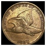 1857 Flying Eagle Cent NEARLY UNCIRCULATED