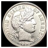 1914 Silver Barber Dime CHOICE AU