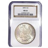 1898 Morgan Silver Dollar NGC MS63