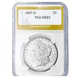 1897-O Morgan Silver Dollar PGA MS63