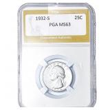 1932-S Washington Silver Quarter PGA MS63