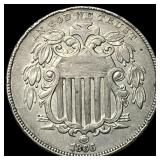 1866 Shield Nickel LIGHTLY CIRCULATED