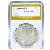 1900-O/CC Morgan Silver Dollar PGA VF35