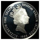 1985 British Virgin Islands Silver 20 Dollars