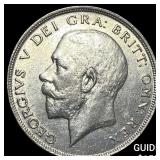 1921 Great Britain Silver 1/2 Crown