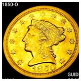 1850-O $2.50 Gold Quarter Eagle UNCIRCULATED