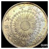 1917 Japan Silver 50 Sen