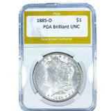 1885-O Morgan Silver Dollar PGA Brilliant UNC