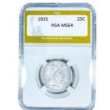 1915 Barber Quarter PGA MS64