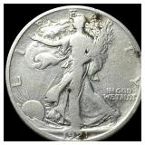 1921-D Silver Walking Liberty Half Dollar  LIGHTL