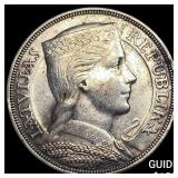 1931 Latvia Silver 5 Lati