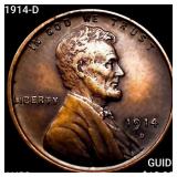 1914-D Wheat Cent CHOICE AU