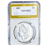 1885 Morgan Silver Dollar PGA MS66