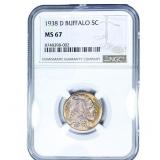 1938-D Buffalo Nickel NGC MS67