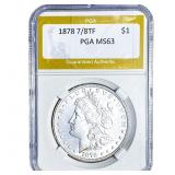 1878 7/8TF Morgan Silver Dollar PGA MS63