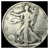 1938-D Silver Walking Liberty Half Dollar  LIGHTL