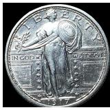 1917-D Type 1 Standing Liberty Quarter CHOICE  AU