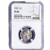 1952 Jefferson Nickel NGC PF68