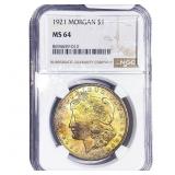 1921 Morgan Silver Dollar NGC MS64